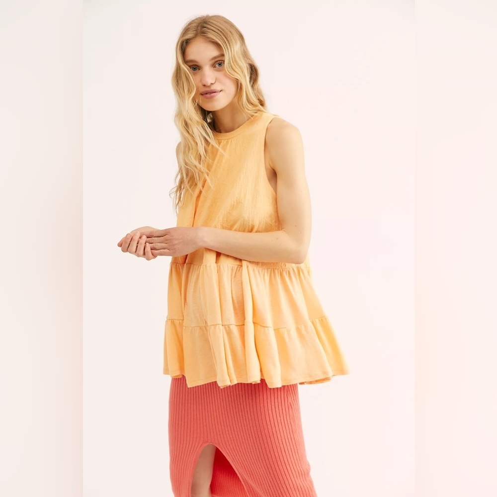🆕 FREE PEOPLE Right On Time Tunic in Apricot